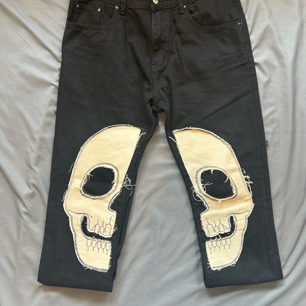 MNML Skull Jeans (LIKE NEW) - Picture 2 of 12